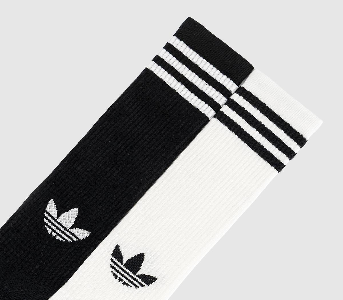 adidas3 Stripe Knee Sock 2 PairsWhite Black