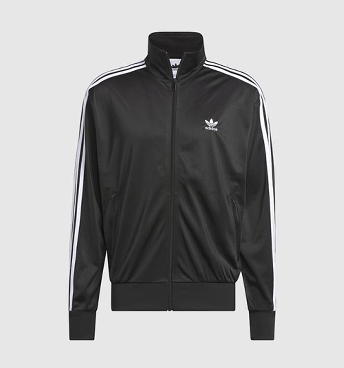 adidas Firebird Track Top Mens Black White
