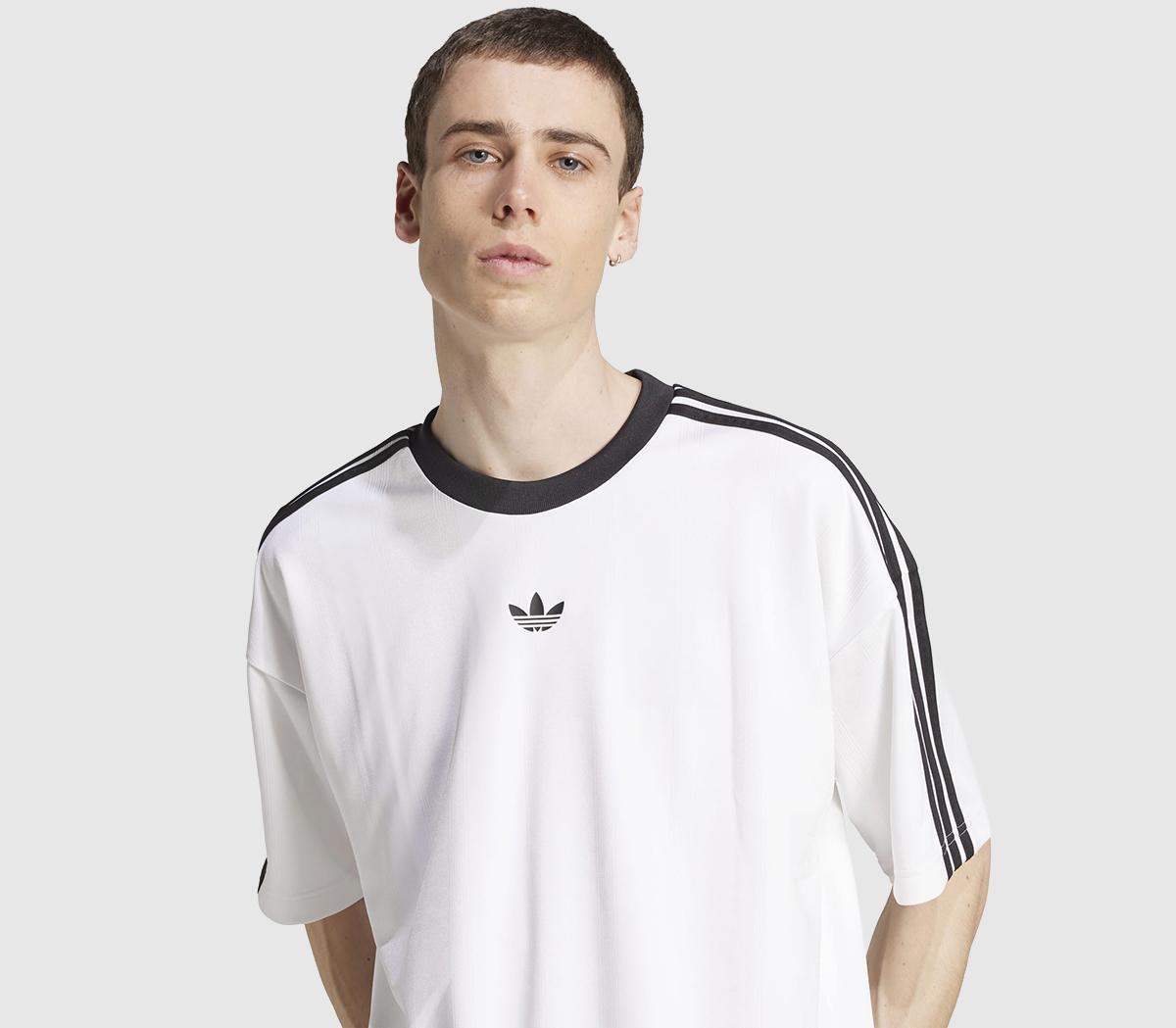 adidasJacquard Jersey MensWhite Black