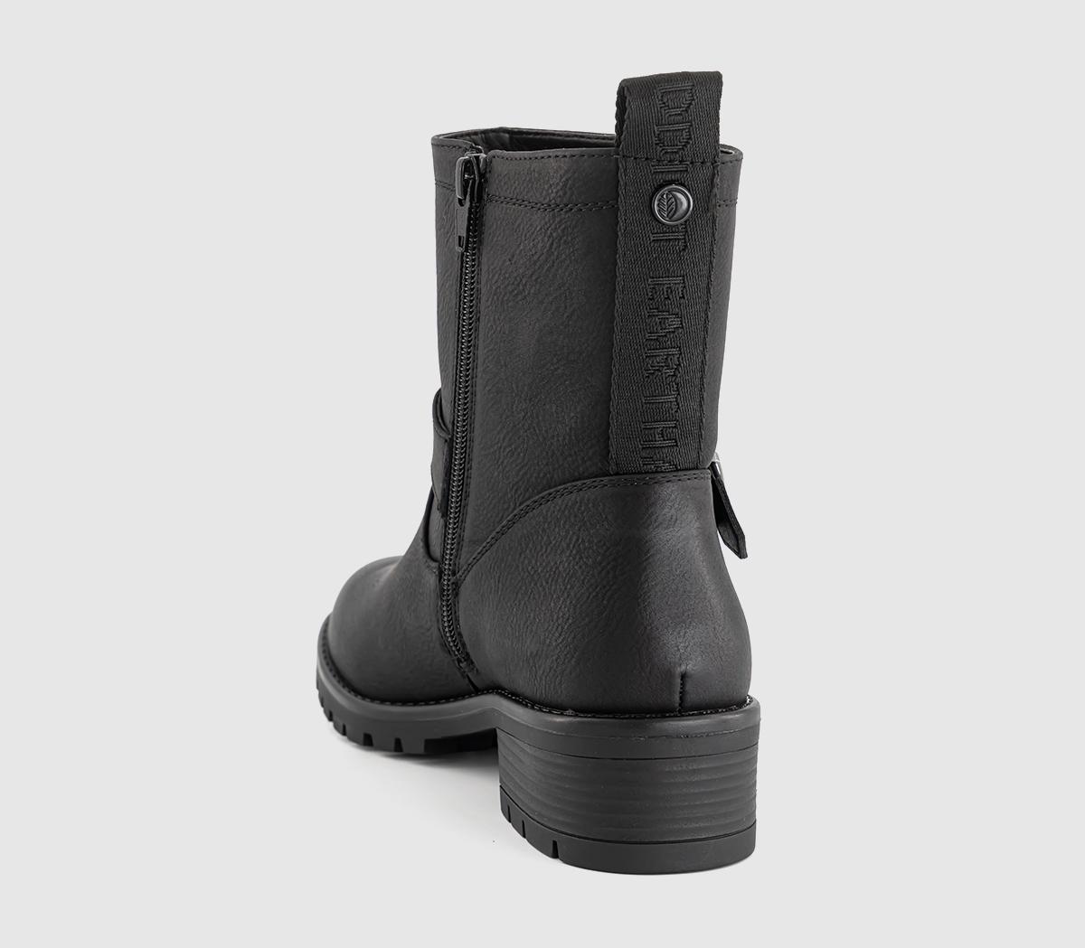 EARTHADDICTEarth Addict Iris Buckle Detail Ankle BootsBlack