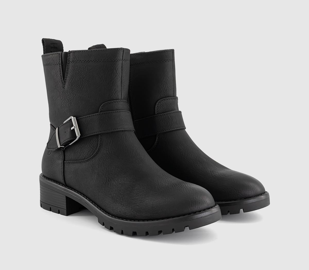 EARTHADDICTEarth Addict Iris Buckle Detail Ankle BootsBlack