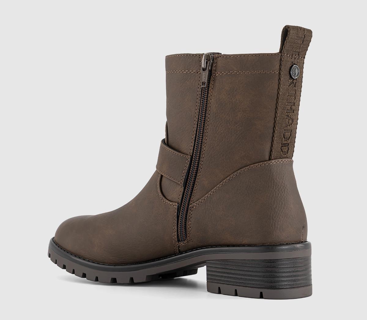 EARTHADDICTEarth Addict Iris Buckle Detail Ankle BootsBrown