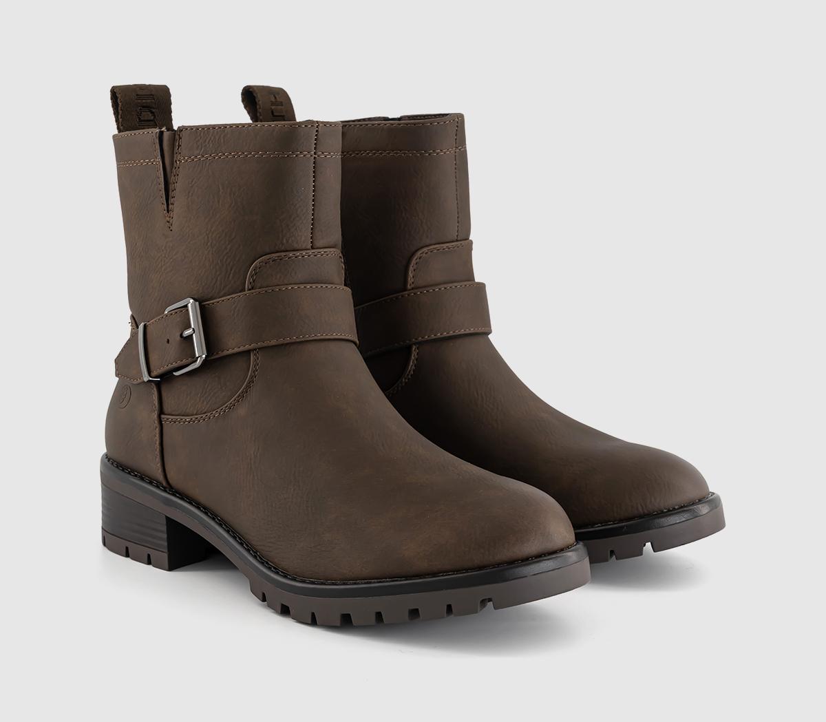 EARTHADDICTEarth Addict Iris Buckle Detail Ankle BootsBrown