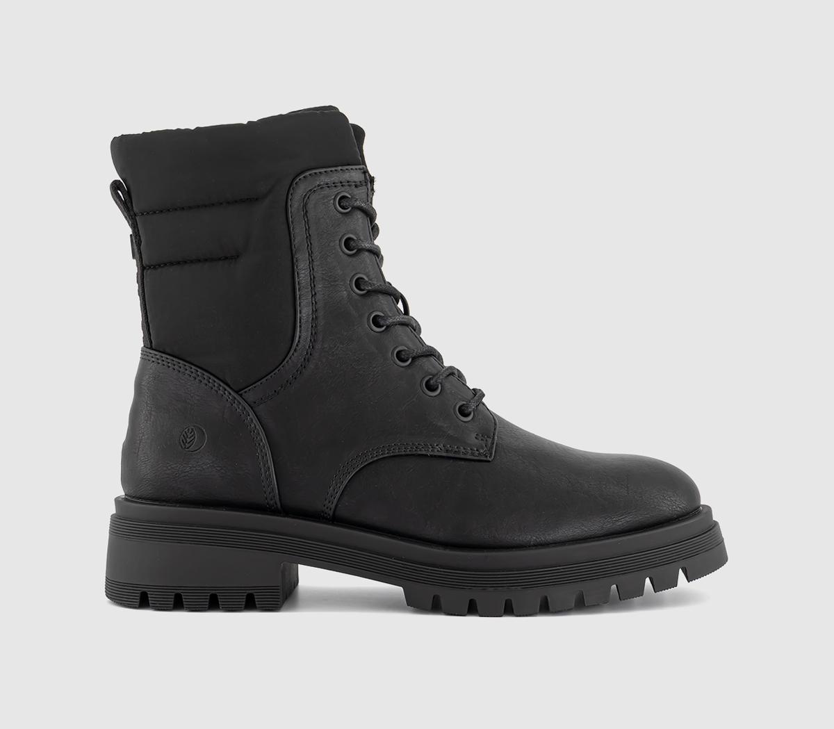 EARTHADDICTEarth Addict Bluebell Chunky Lace Up Ankle BootsBlack