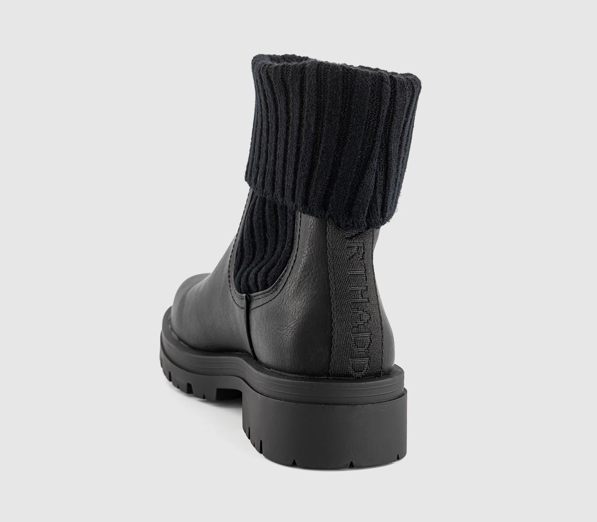 EARTHADDICTEarth Addict Orchid Folded Cuff Chelsea BootsBlack