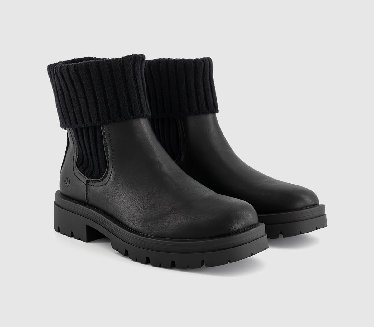 EARTHADDICTEarth Addict Orchid Folded Cuff Chelsea BootsBlack