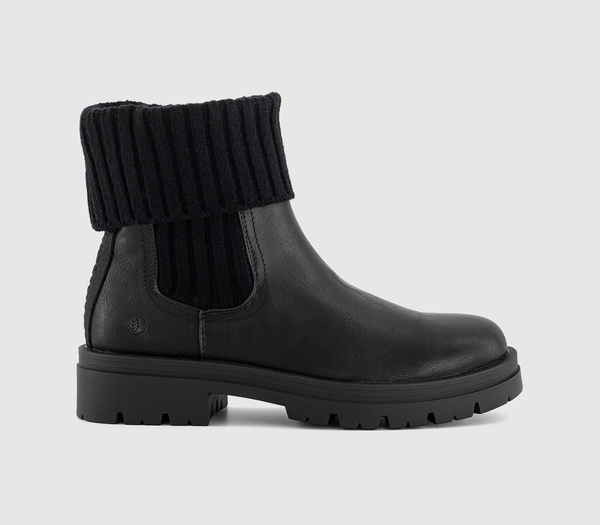 EARTHADDICTEarth Addict Orchid Folded Cuff Chelsea BootsBlack