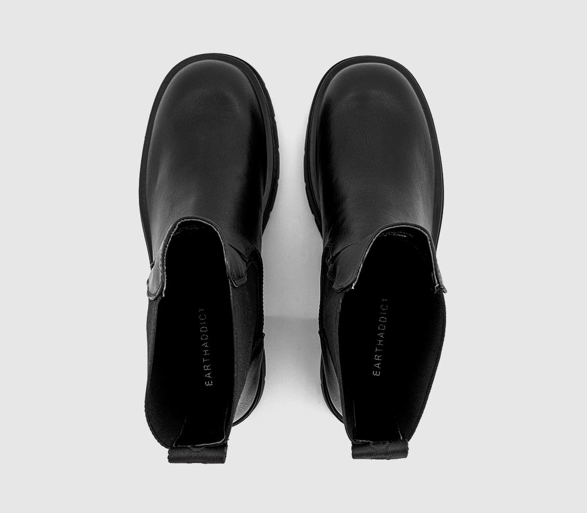 EARTHADDICTEarth Addict Violet Platform Elastic BootsBlack