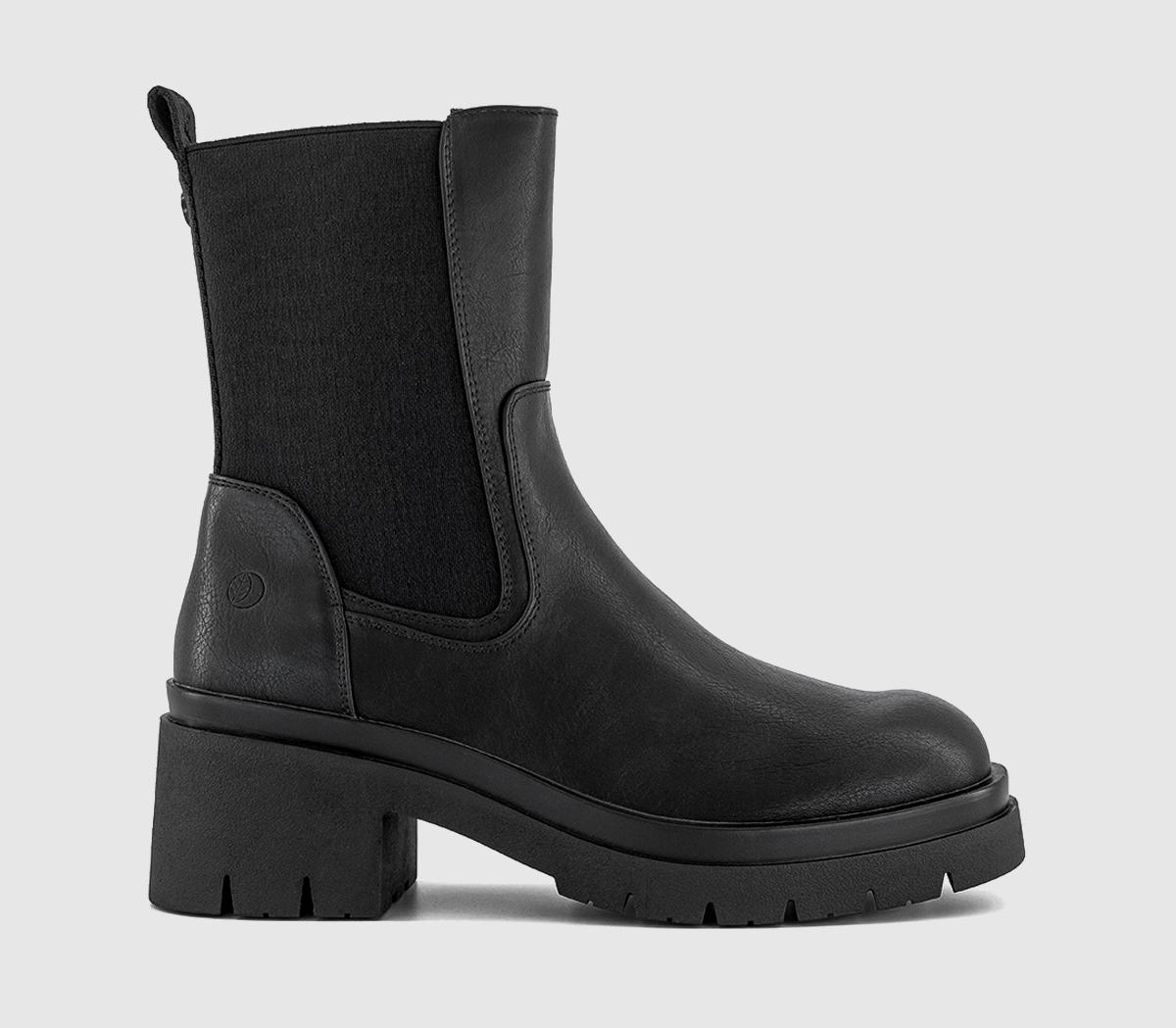 EARTHADDICTEarth Addict Violet Platform Elastic BootsBlack