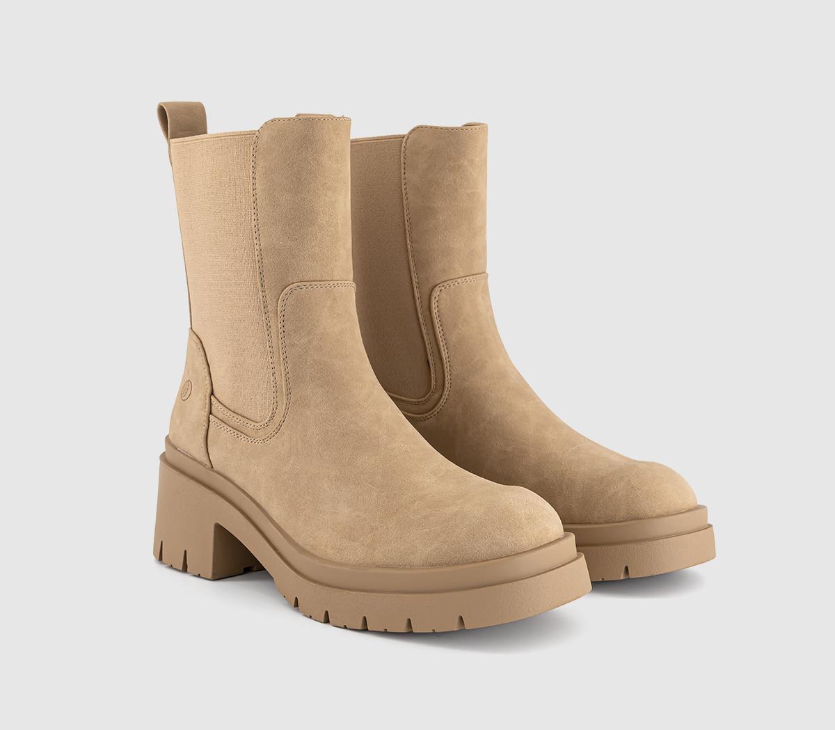 EARTHADDICTEarth Addict Violet Platform Elastic BootsBeige