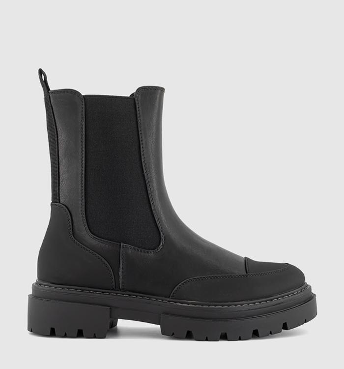 OFFICE Adda Chunky Toe Cap Ankle Boots Black