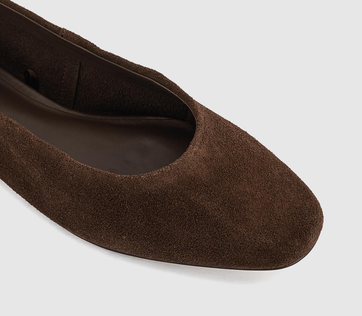 OFFICEFairies Leather Ballet PumpsBrown Suede