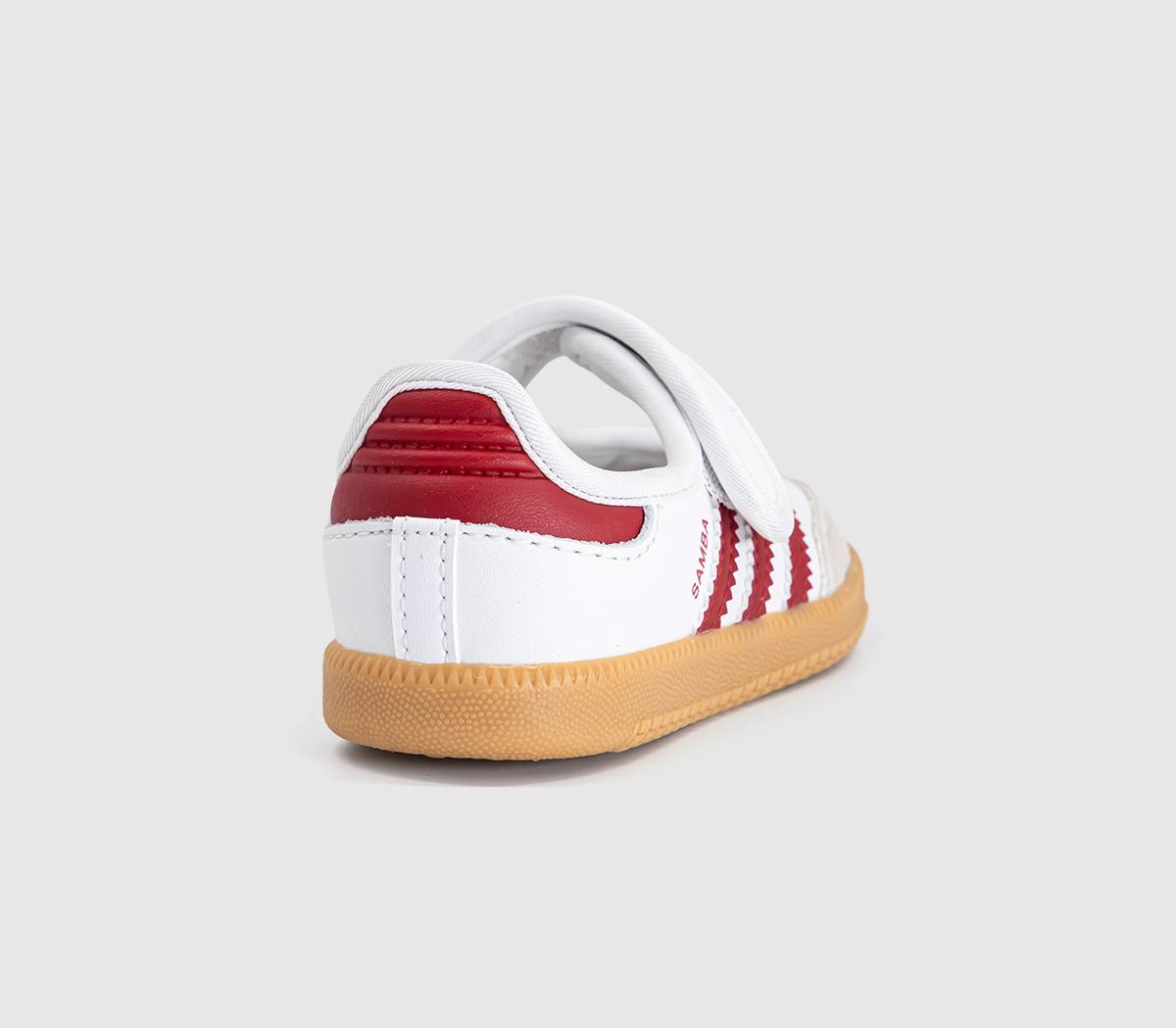 adidasSamba Jane Infant TrainersWhite Team Victory Red Gum