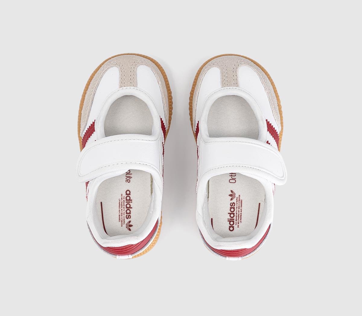 adidasSamba Jane Infant TrainersWhite Team Victory Red Gum