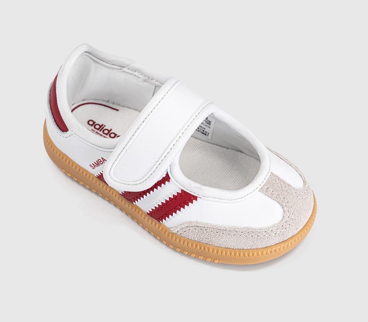adidasSamba Jane Infant TrainersWhite Team Victory Red Gum