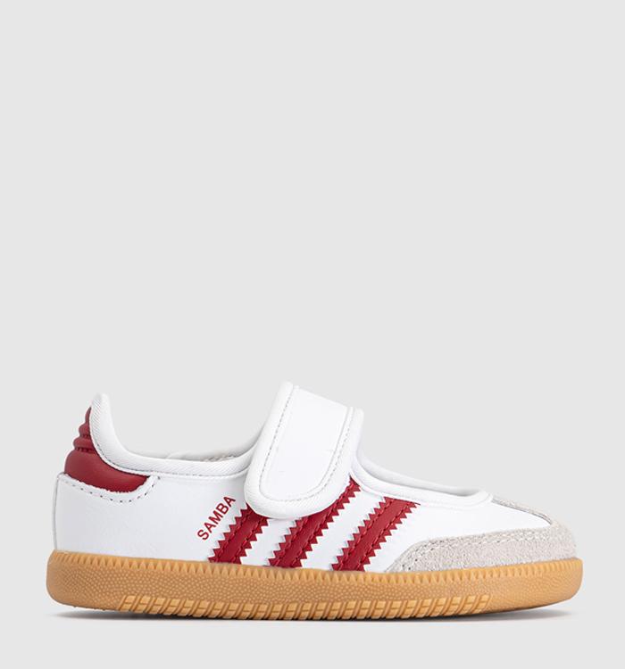 adidas Samba Jane Infant Trainers White Team Victory Red Gum