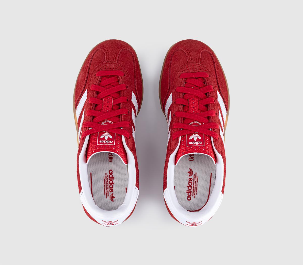 adidasGazelle Indoor Kids TrainersScarlet White Gum