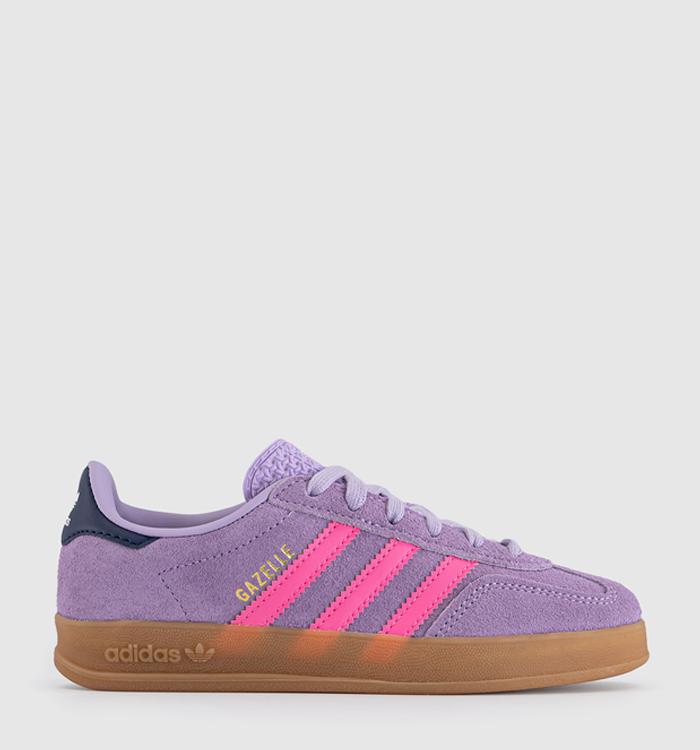 adidas Gazelle Indoor Kids Trainers Powder Plum Lucid Pink
