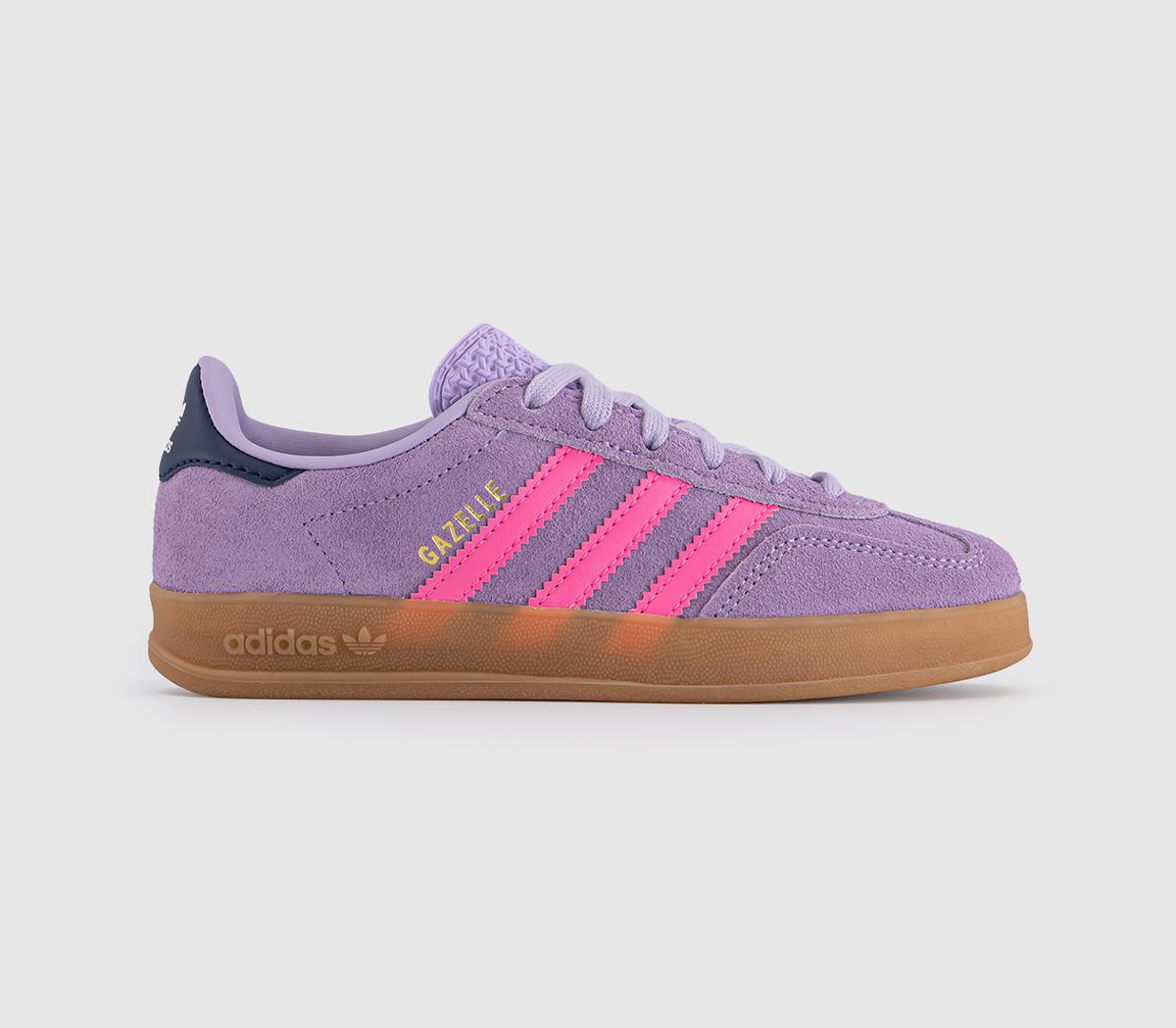 Adidas Gazelle Indoor Trainers Powder Plum Lucid Pink  Purple in Kids  Size 1 youth, Office Shoes