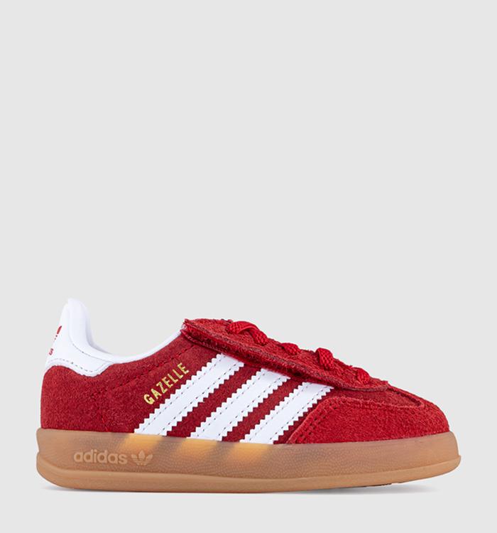 adidas Gazelle Indoor Infant Trainers Scarlet White Gum