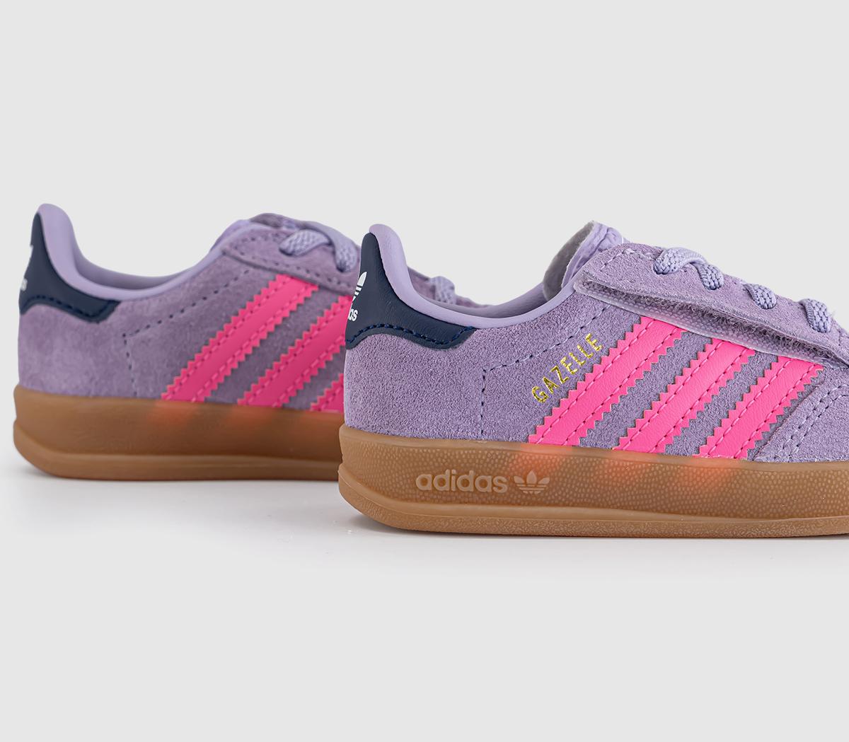 adidasGazelle Indoor Infant TrainersPowder Plum Lucid Pink