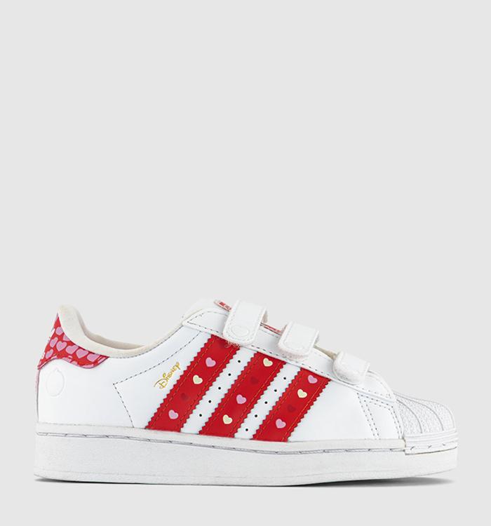 adidas Superstar Disney Led Lights Youth Trainers Black Bright Red White
