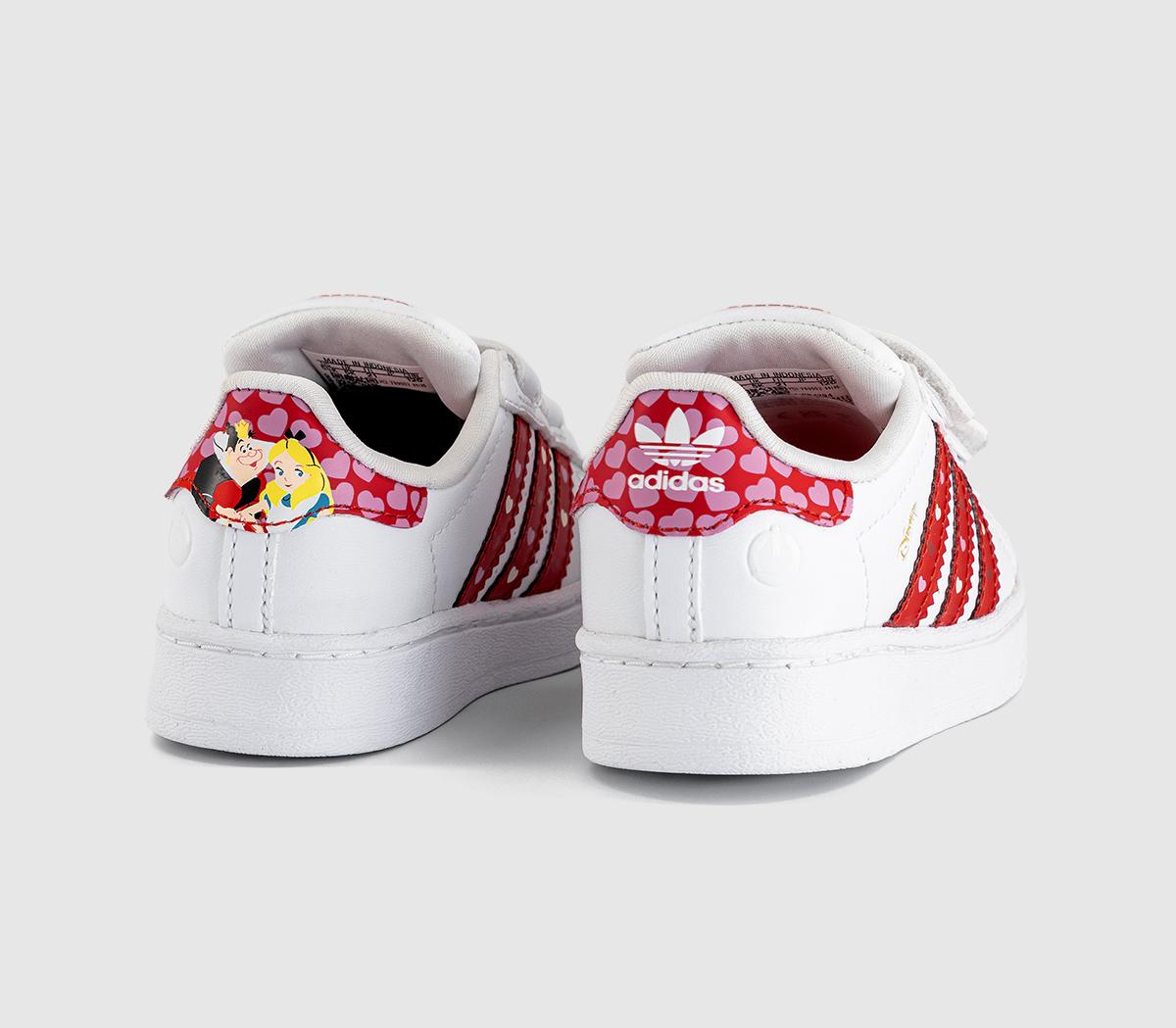 adidasSuperstar Led Lights Infant TrainersBlack Bright Red White