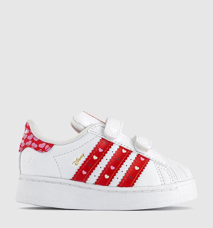 adidas Superstar Led Lights Infant Trainers Black Bright Red White