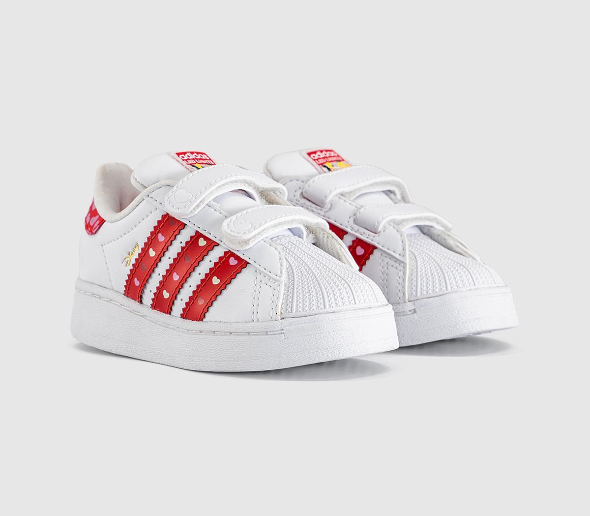 adidasSuperstar Led Lights Infant TrainersBlack Bright Red White