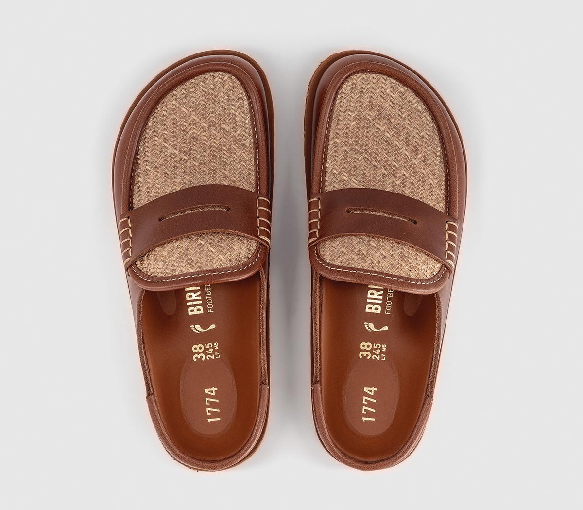 1774 BIRKENSTOCKNaples Wrapped Raffia Loafer ClogsGinger Brown
