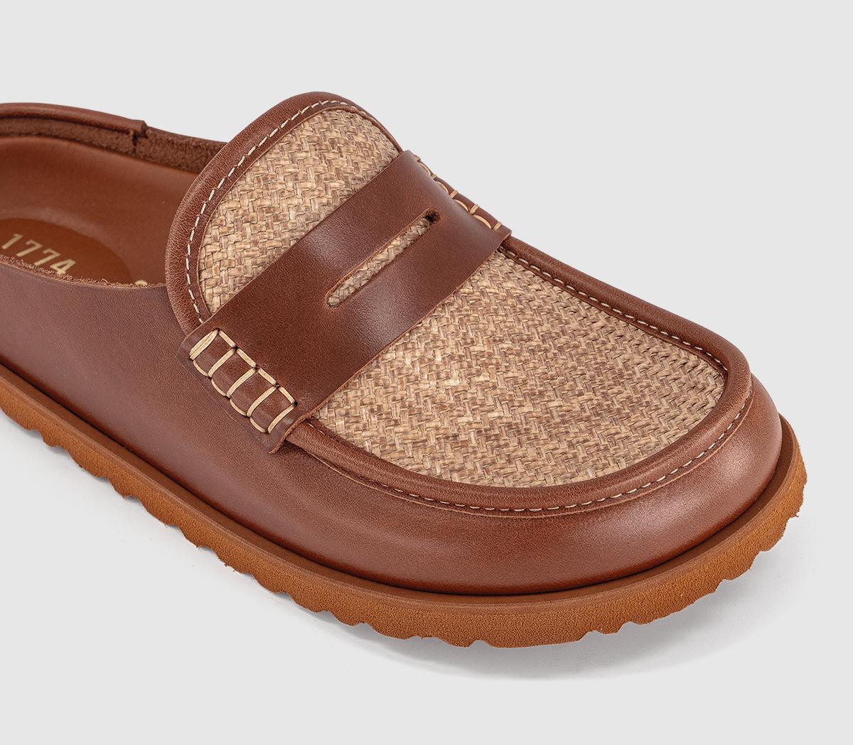 1774 BIRKENSTOCKNaples Wrapped Raffia Loafer ClogsGinger Brown