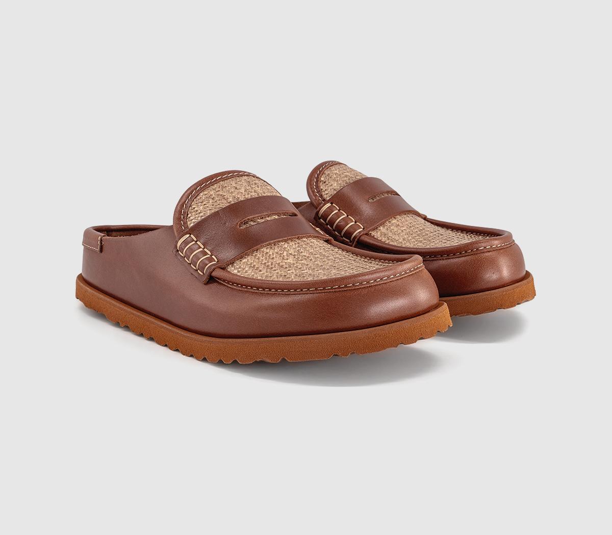 1774 BIRKENSTOCKNaples Wrapped Raffia Loafer ClogsGinger Brown