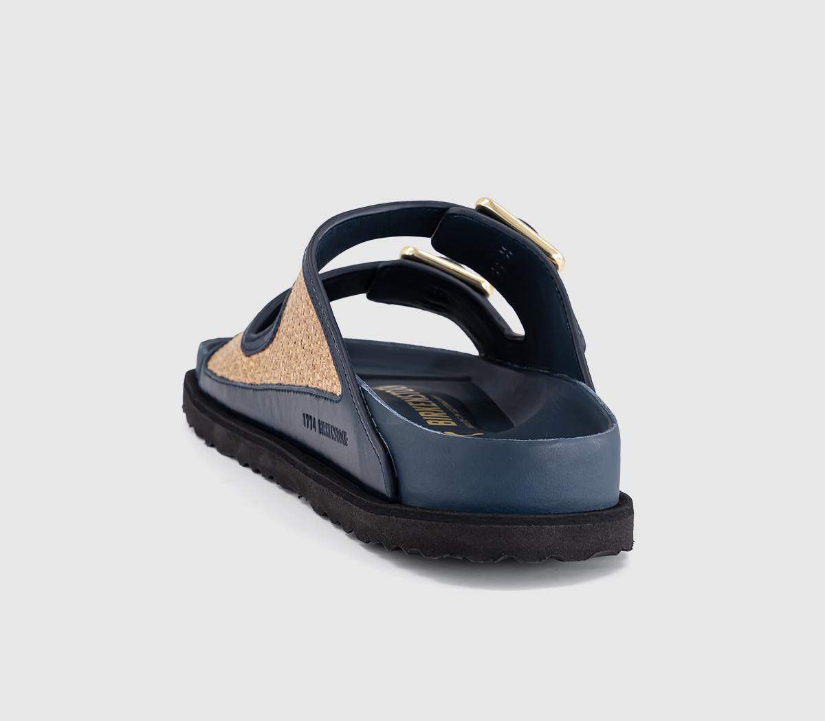 1774 BIRKENSTOCKArizona Framed Raffia SandalsRaffia Navy
