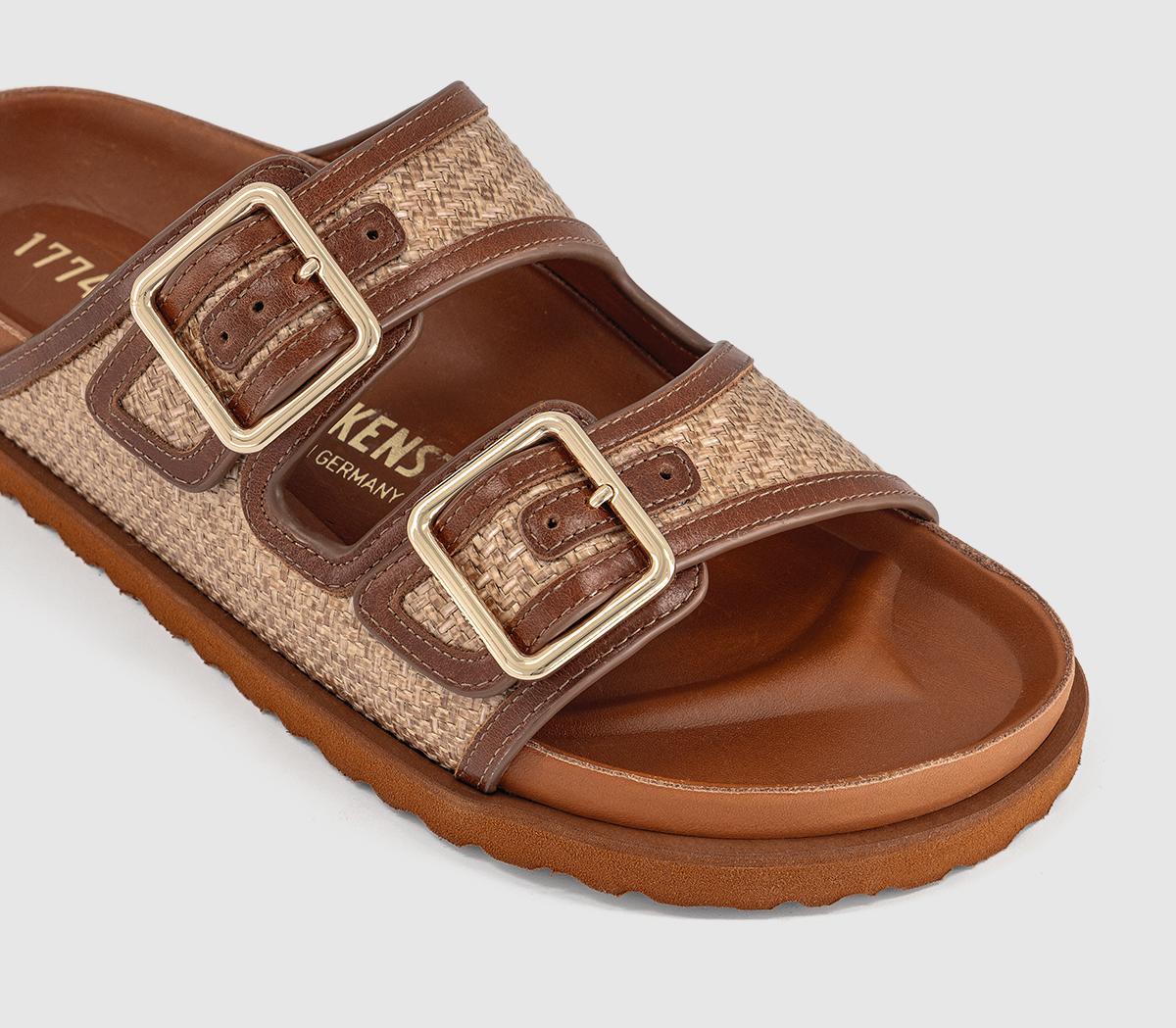 1774 BIRKENSTOCKArizona Framed Raffia SandalsGinger Brown Raffia