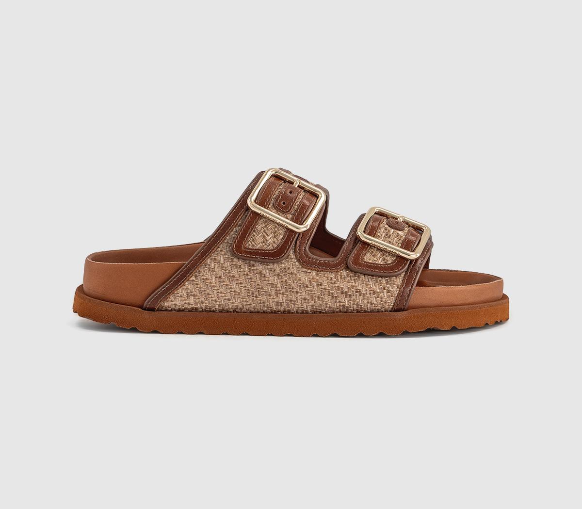 1774 BIRKENSTOCKArizona Framed Raffia SandalsGinger Brown Raffia