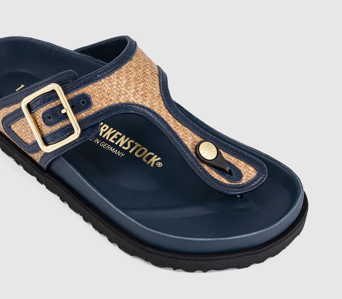 1774 BIRKENSTOCKGizeh Framed Raffia SandalsRaffia Navy