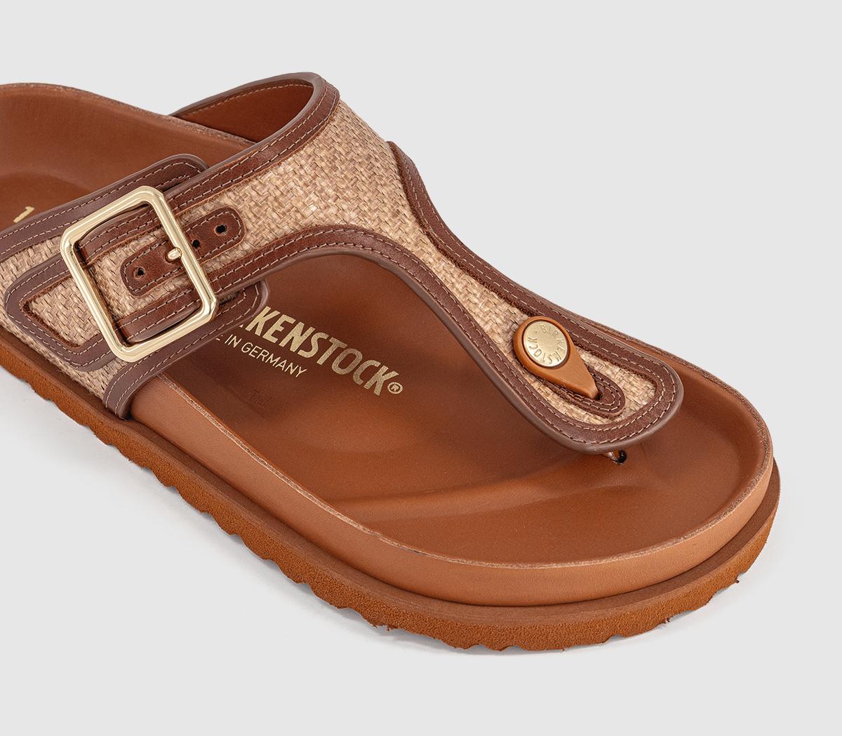 1774 BIRKENSTOCKGizeh Framed Raffia SandalsGinger Brown Raffia