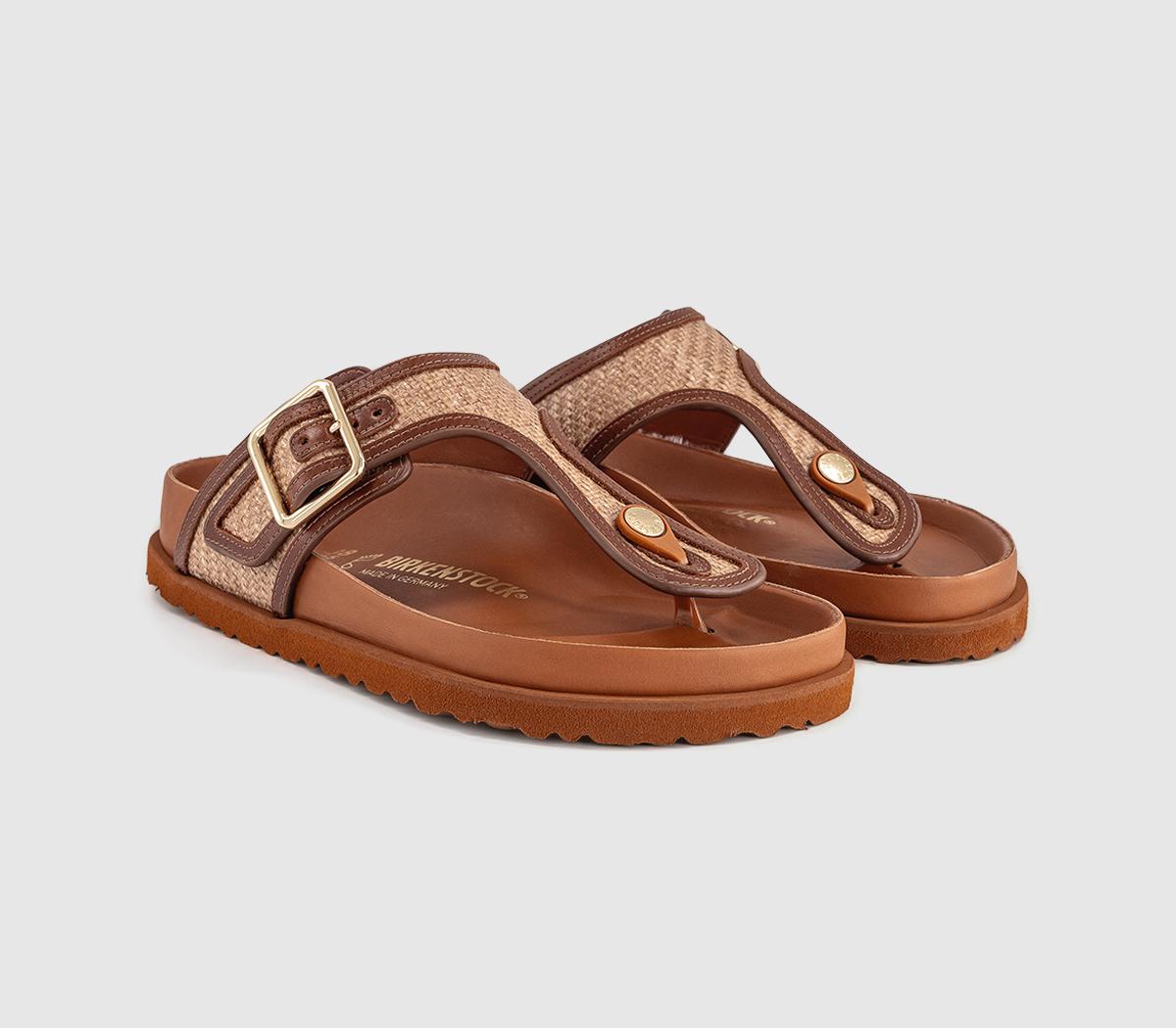 1774 BIRKENSTOCKGizeh Framed Raffia SandalsGinger Brown Raffia