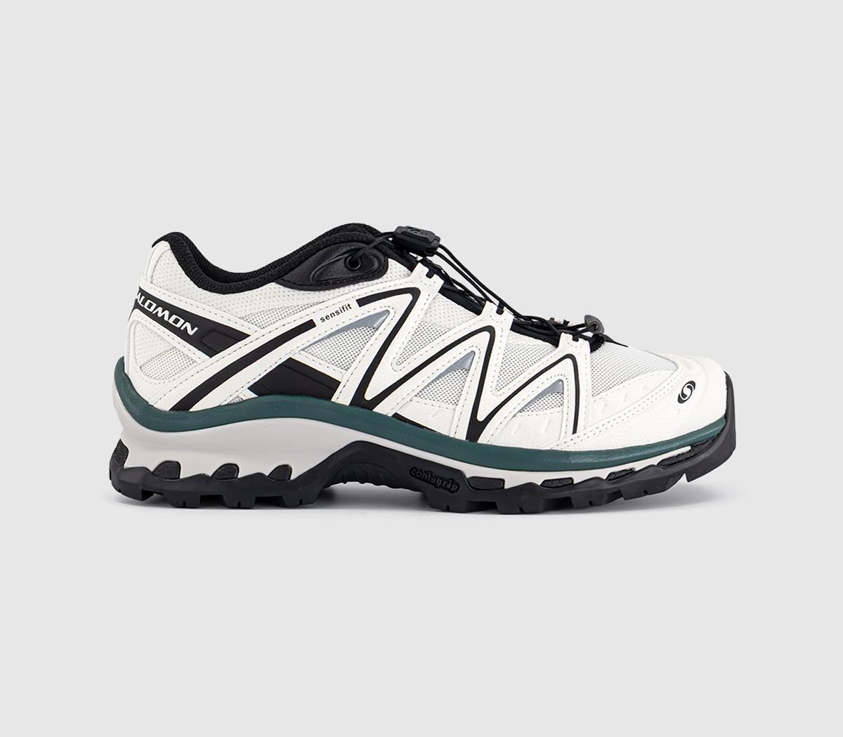 Salomon Womens Xt-quest Trainers Vanilla Ice Black Bistro Green In White, 4