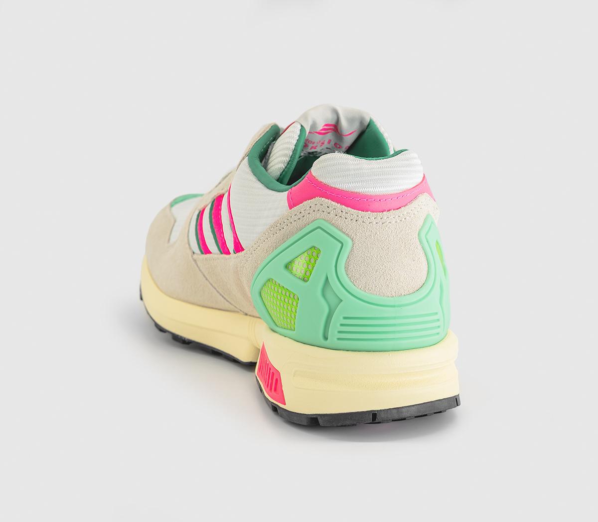 adidasZx 8000 Made in Germany TrainersOff White Lucid Pink Semi Court Green