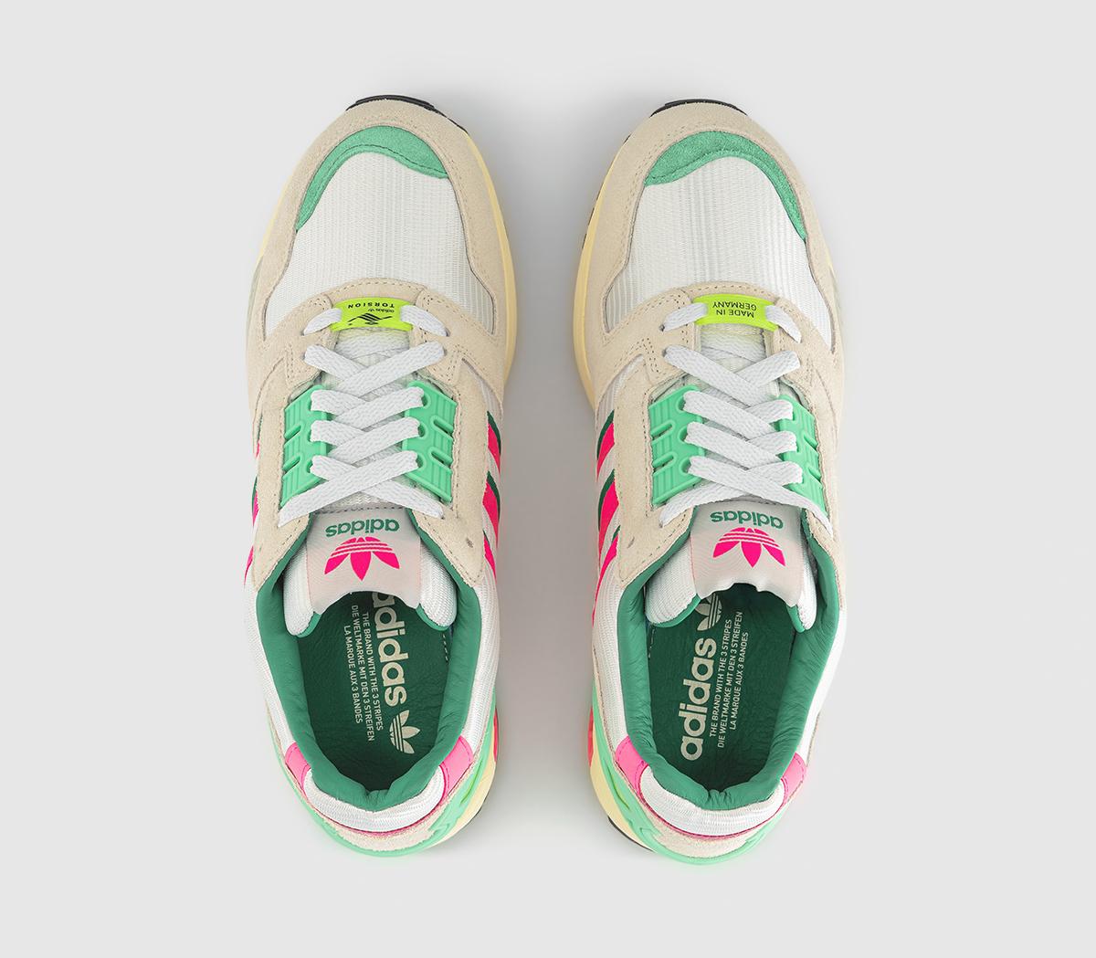 adidasZx 8000 Made in Germany TrainersOff White Lucid Pink Semi Court Green
