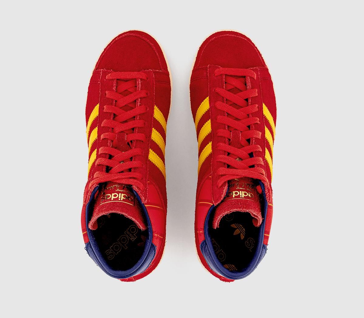 adidasJabbar Hi TrainersFef Home Red Gold Navy