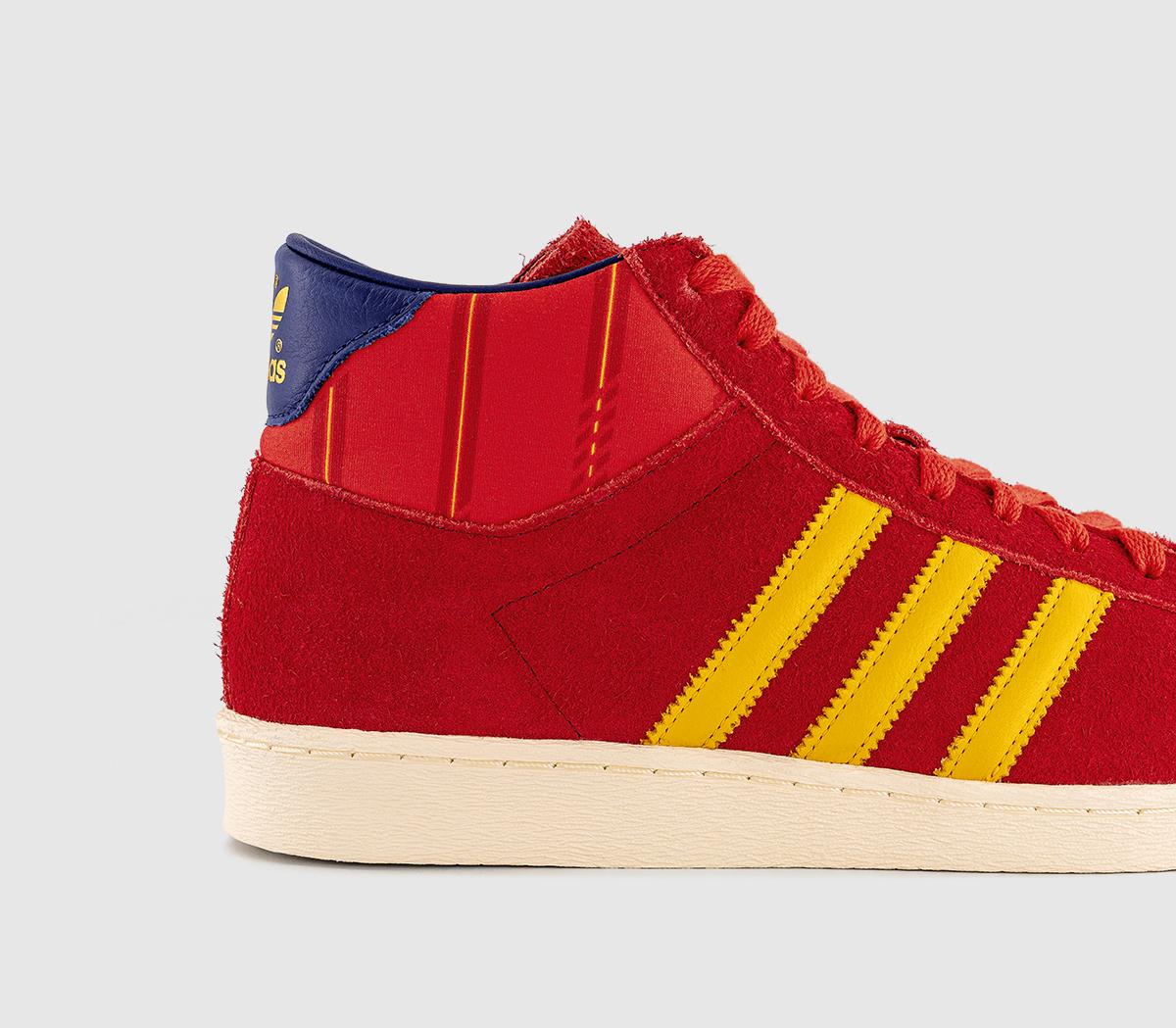 adidasJabbar Hi TrainersFef Home Red Gold Navy