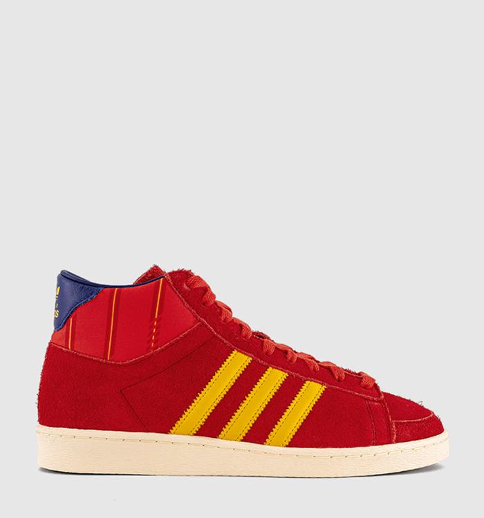 adidas Jabbar Hi Trainers Fef Home Red Gold Navy