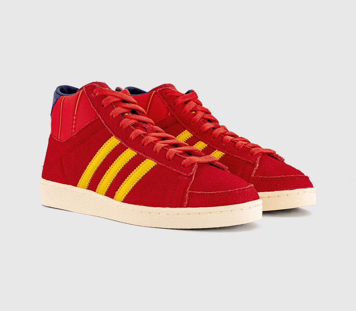 adidasJabbar Hi TrainersFef Home Red Gold Navy