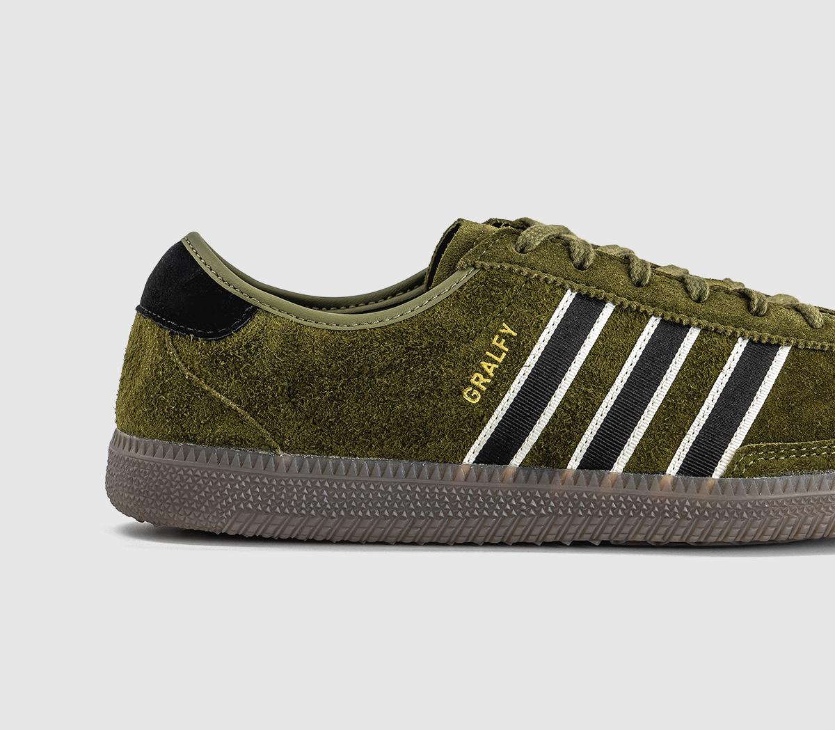adidasGralfy SPZL TrainersChalk White Gum Aurora Ivy