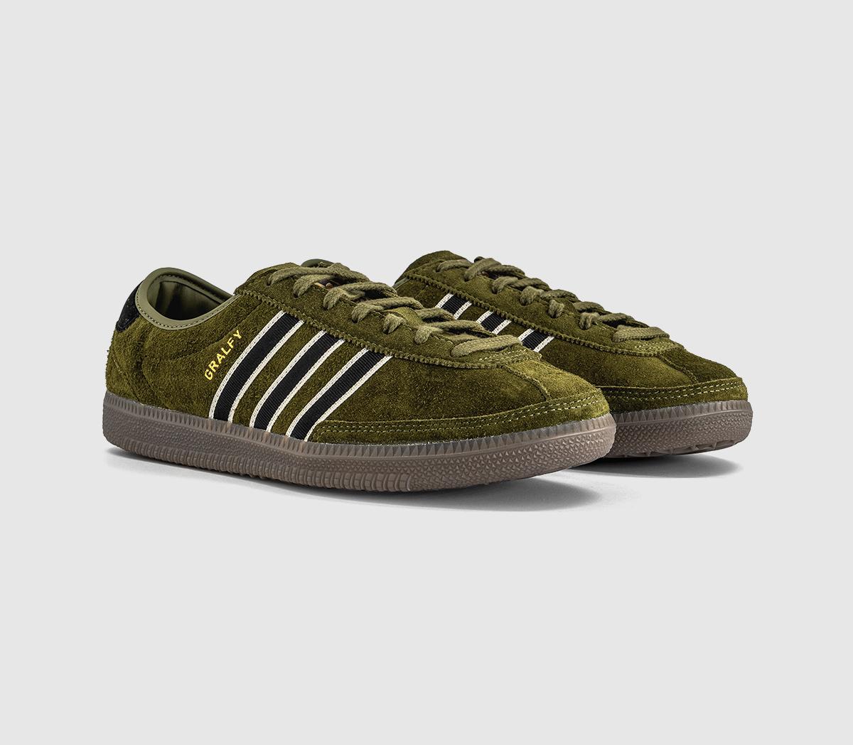 adidasGralfy SPZL TrainersChalk White Gum Aurora Ivy