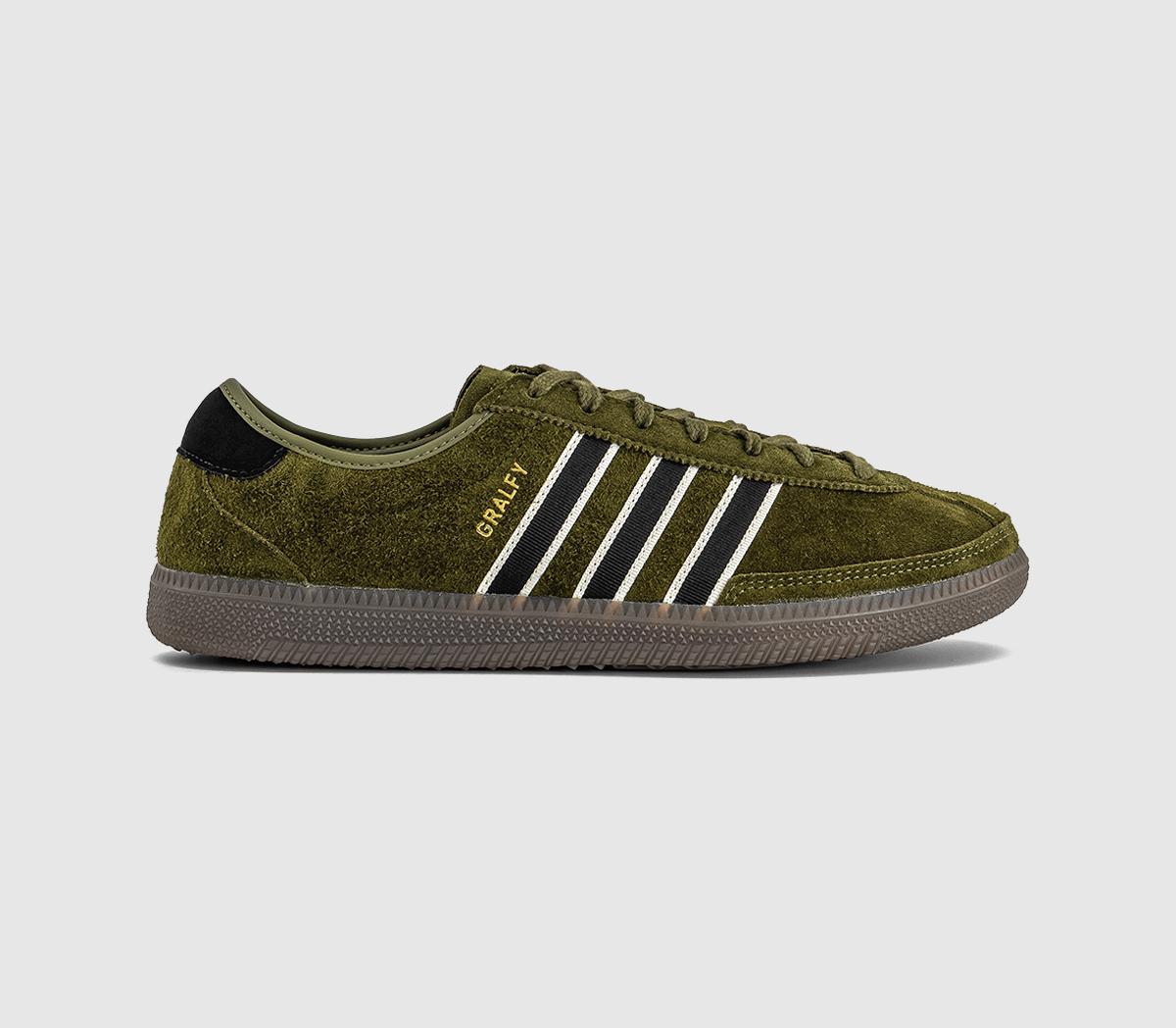 adidasGralfy SPZL TrainersChalk White Gum Aurora Ivy