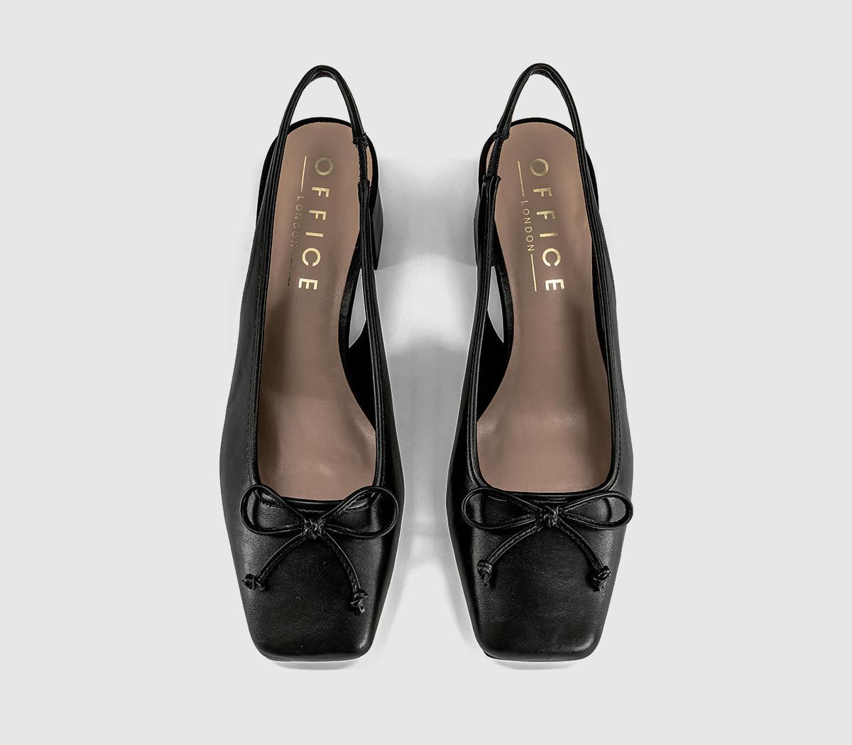 OFFICEMonet Slingback Heeled Ballet PumpsBlack