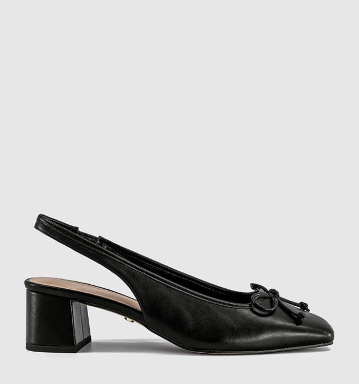 OFFICE Monet Slingback Heeled Ballet Pumps Black